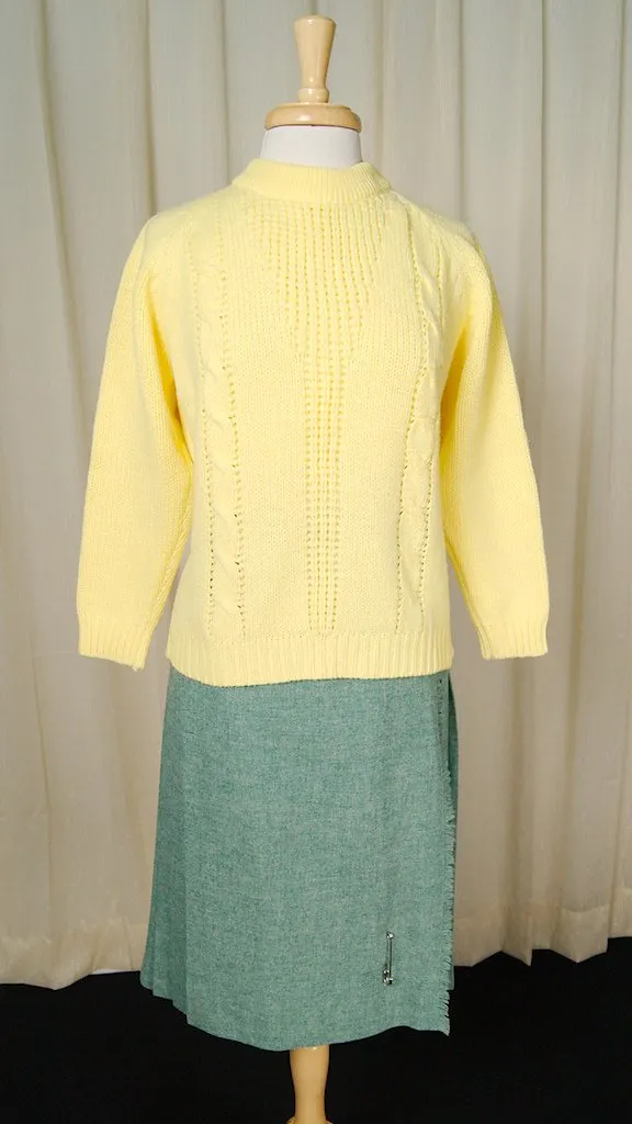 1960s Chunky Yellow Pullover