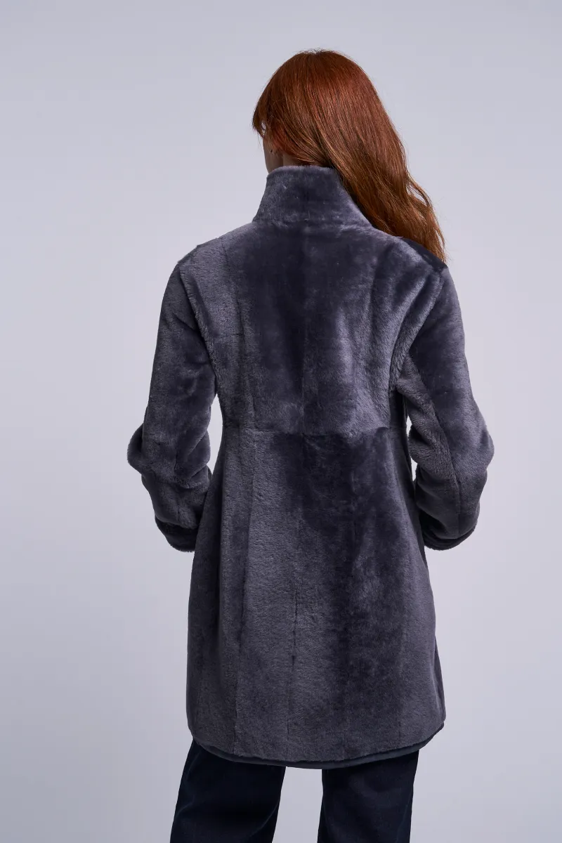 8205 Reversible shearling coat