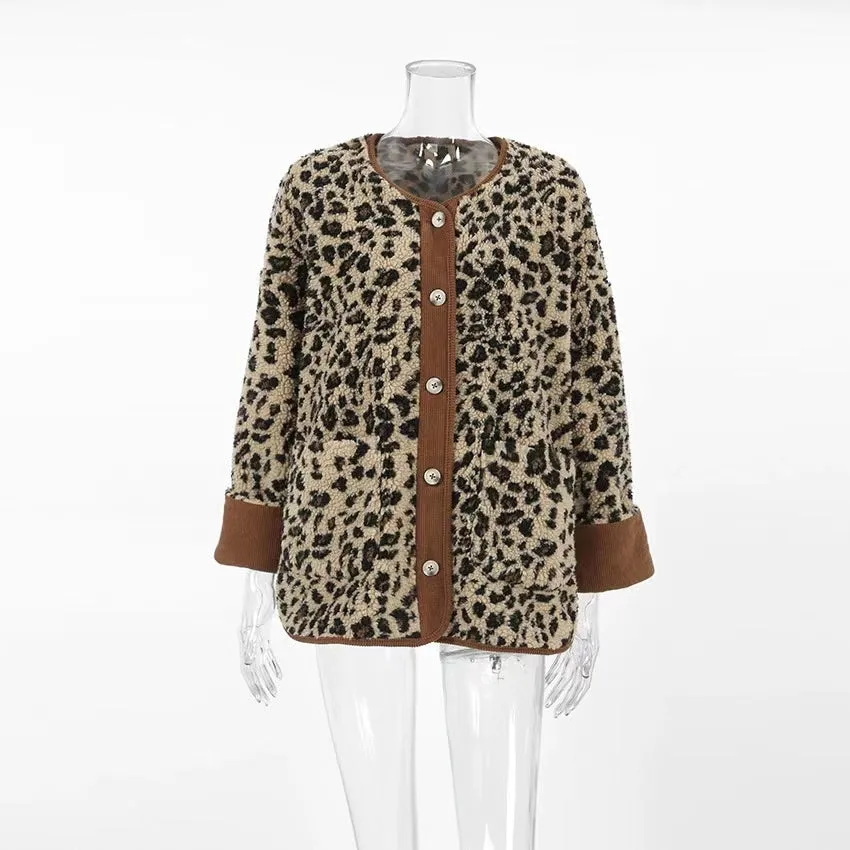 Abigail Leopard Bouclé Jacket