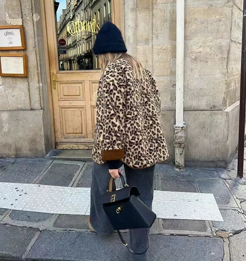 Abigail Leopard Bouclé Jacket