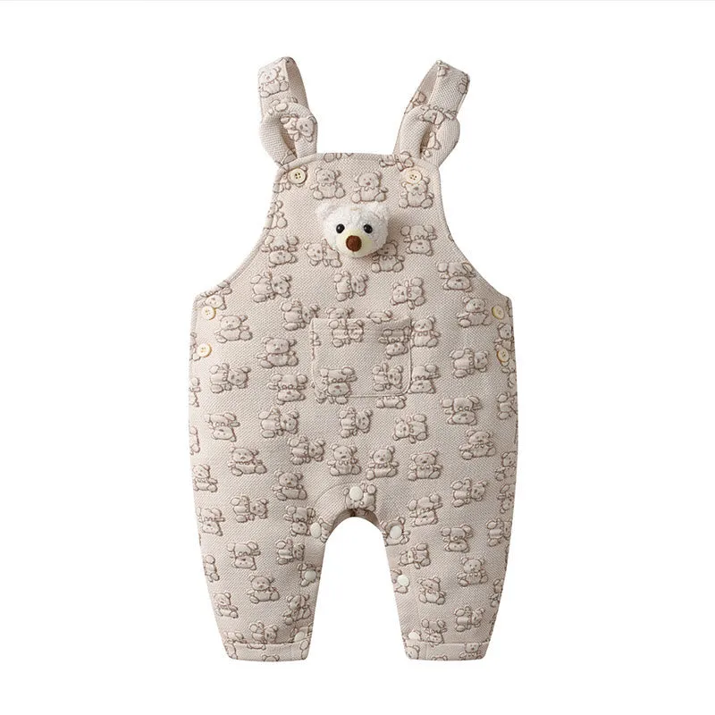 Baby 3D Bear Fleece Lined Warm 2 Pieces Set