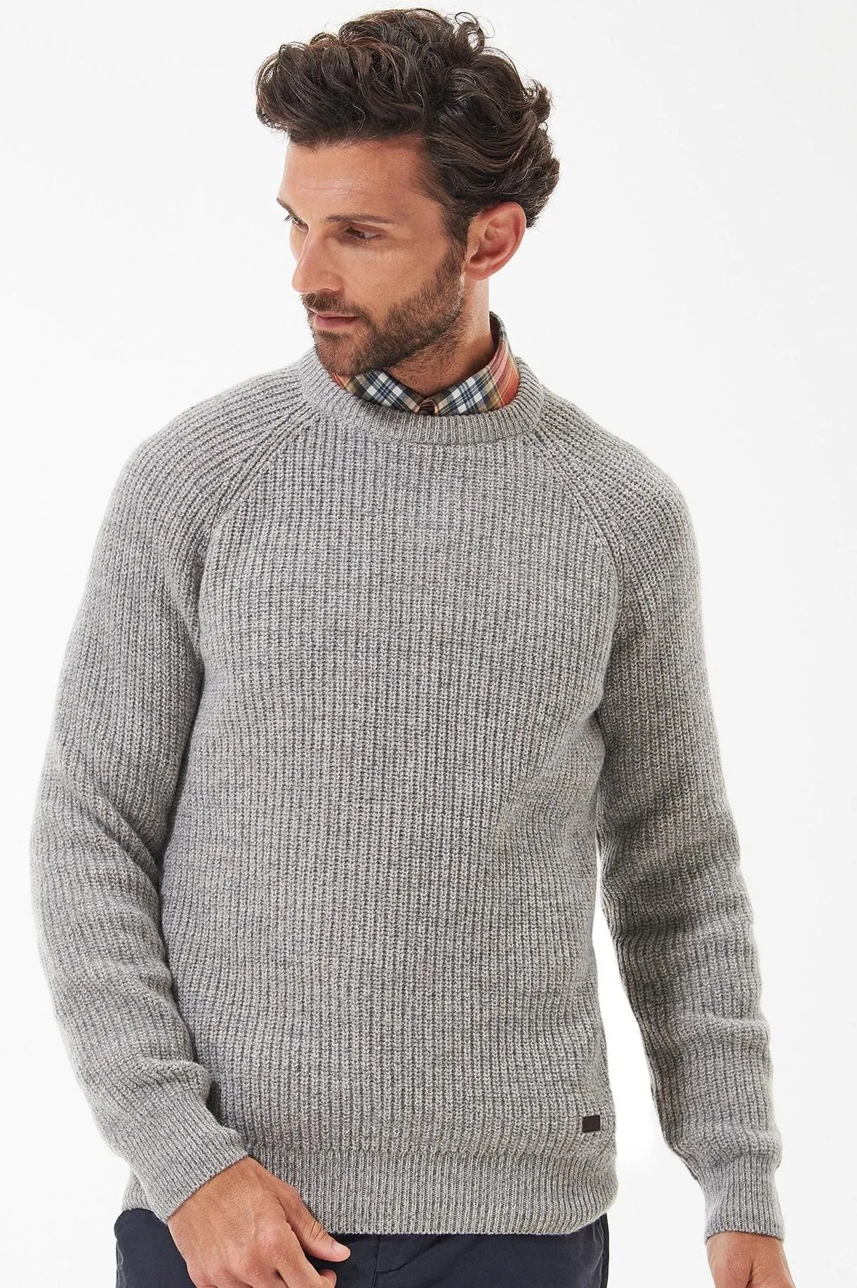 Barbour Sweater Horseford Crew neck in Stone MKN1113ST51