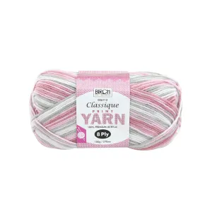 Birch Creative Classique Knitting Yarn Prints - Pink Nectar 100g