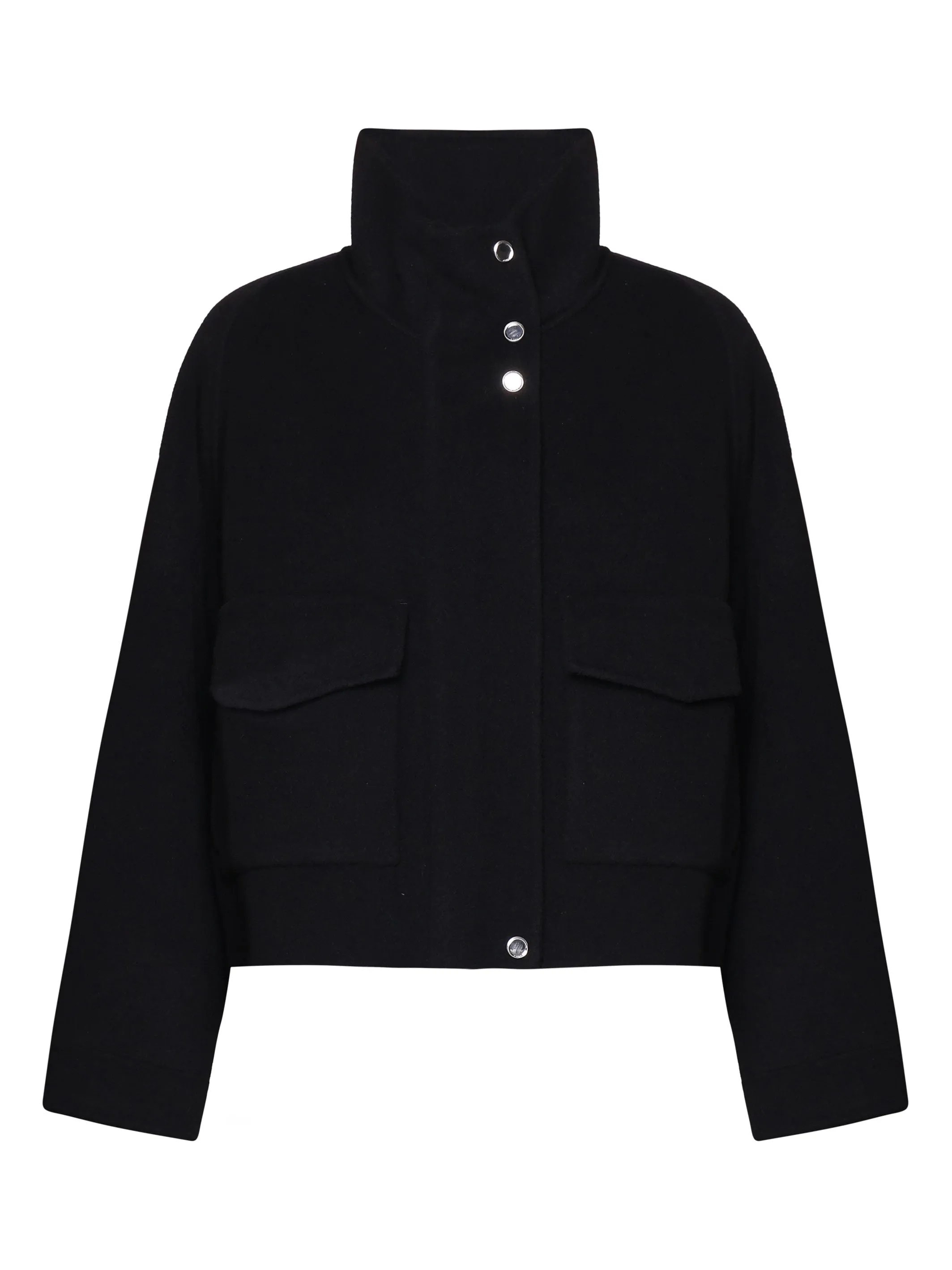 Black Caban Wool Jacket