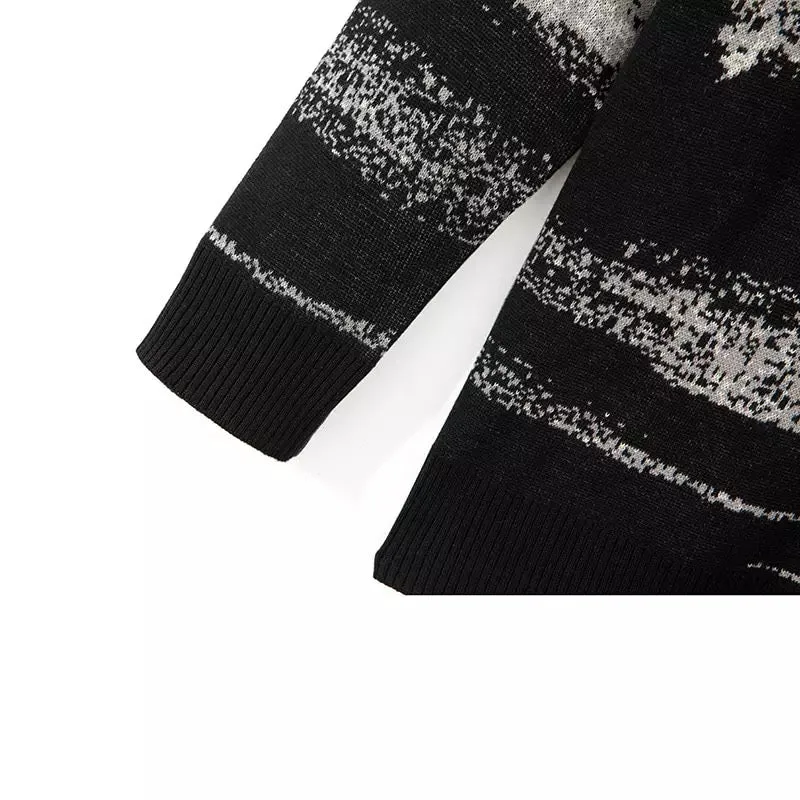 Black Winter Knitted Sweater