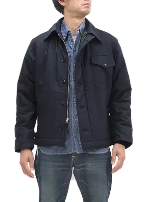 Buzz Rickson Jacket Men's Reproduction of US Navy A-2 Deck Jacket BR14957 Navy-Blue