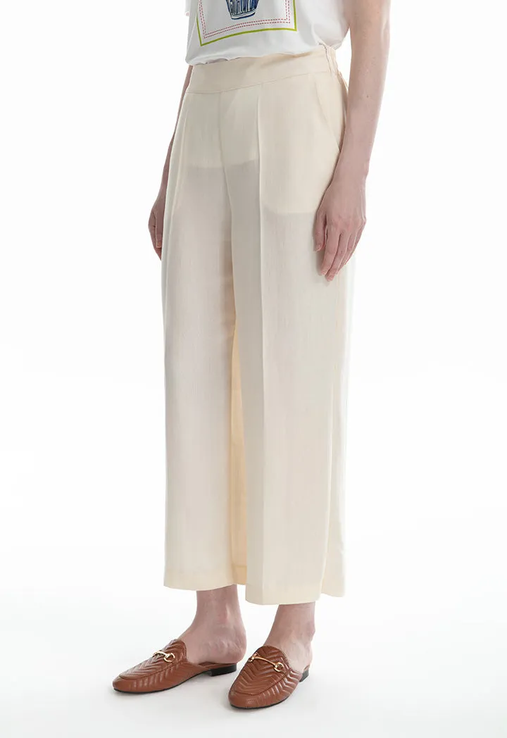 Choice Wide Leg Classic Trouser Sand