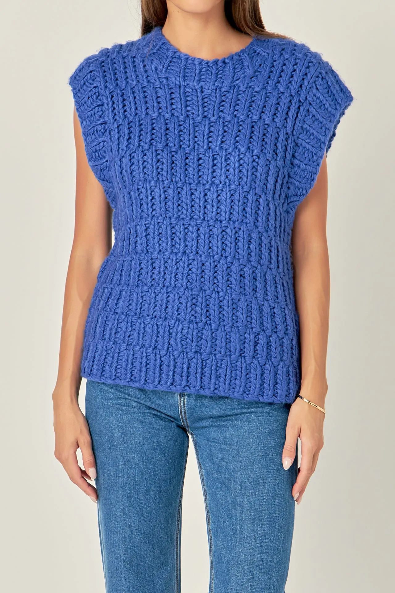 Chunky Knit Sweater Vest