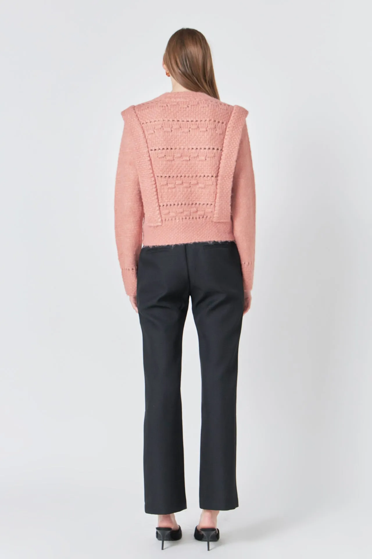 Chunky Wool Knit Detailed Sweater