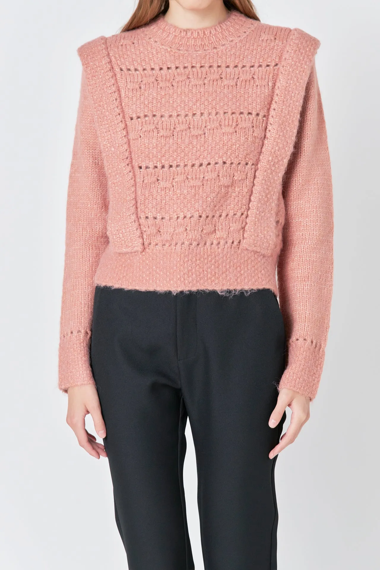 Chunky Wool Knit Detailed Sweater