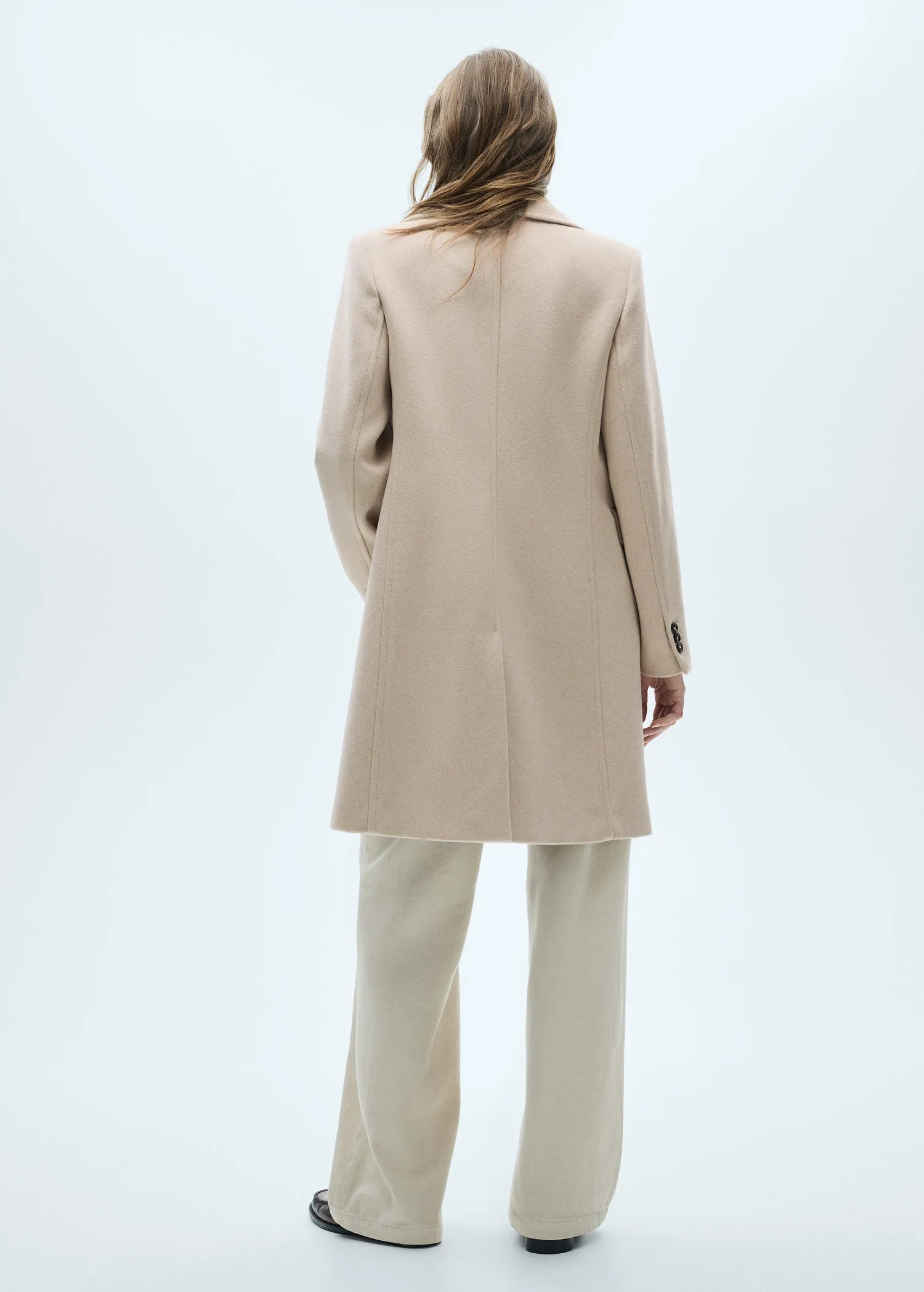 Double-breasted wool coat - Light/pastel Gray