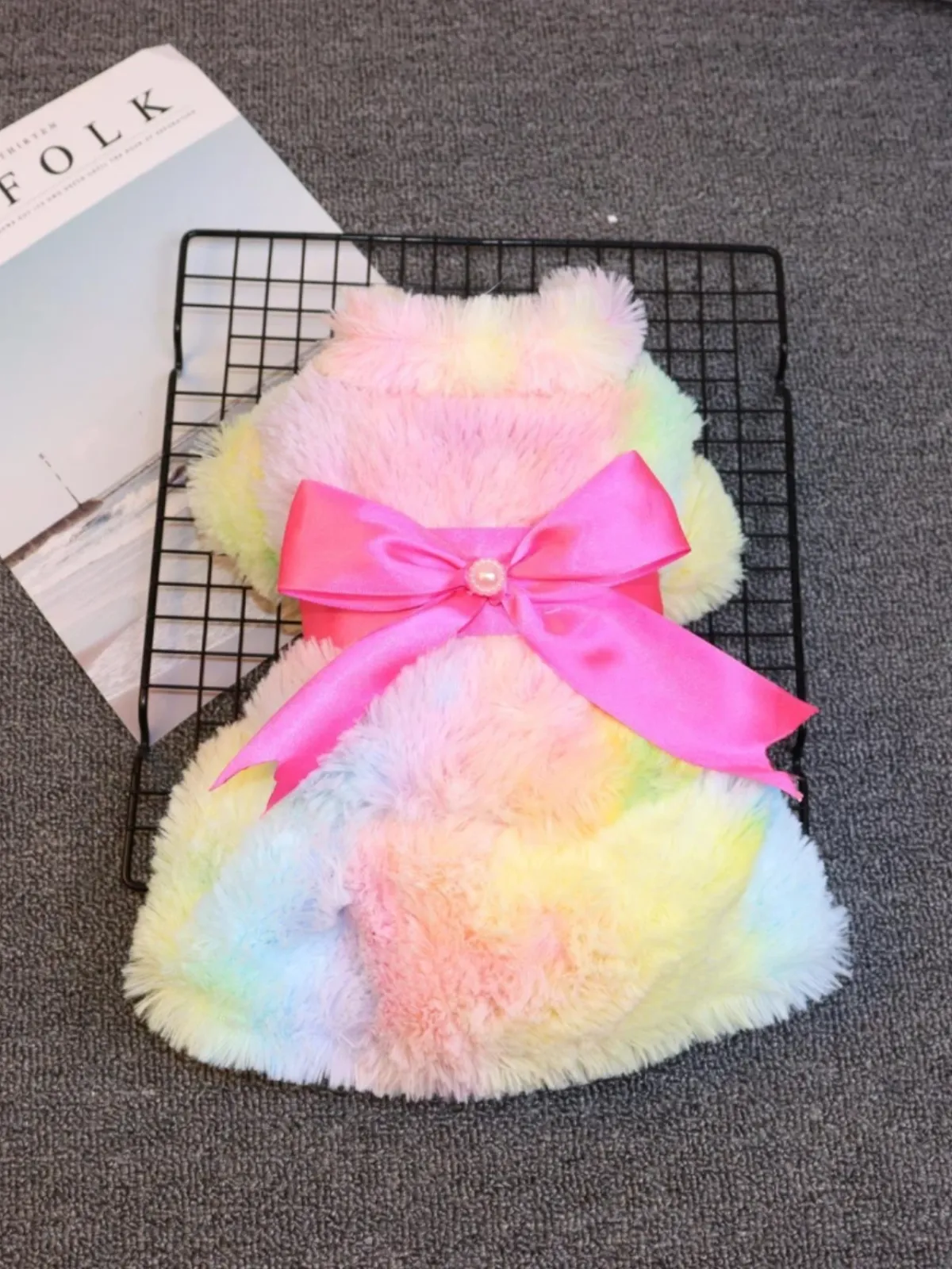 Fleece Pet Dresses with Elegant Bowknots