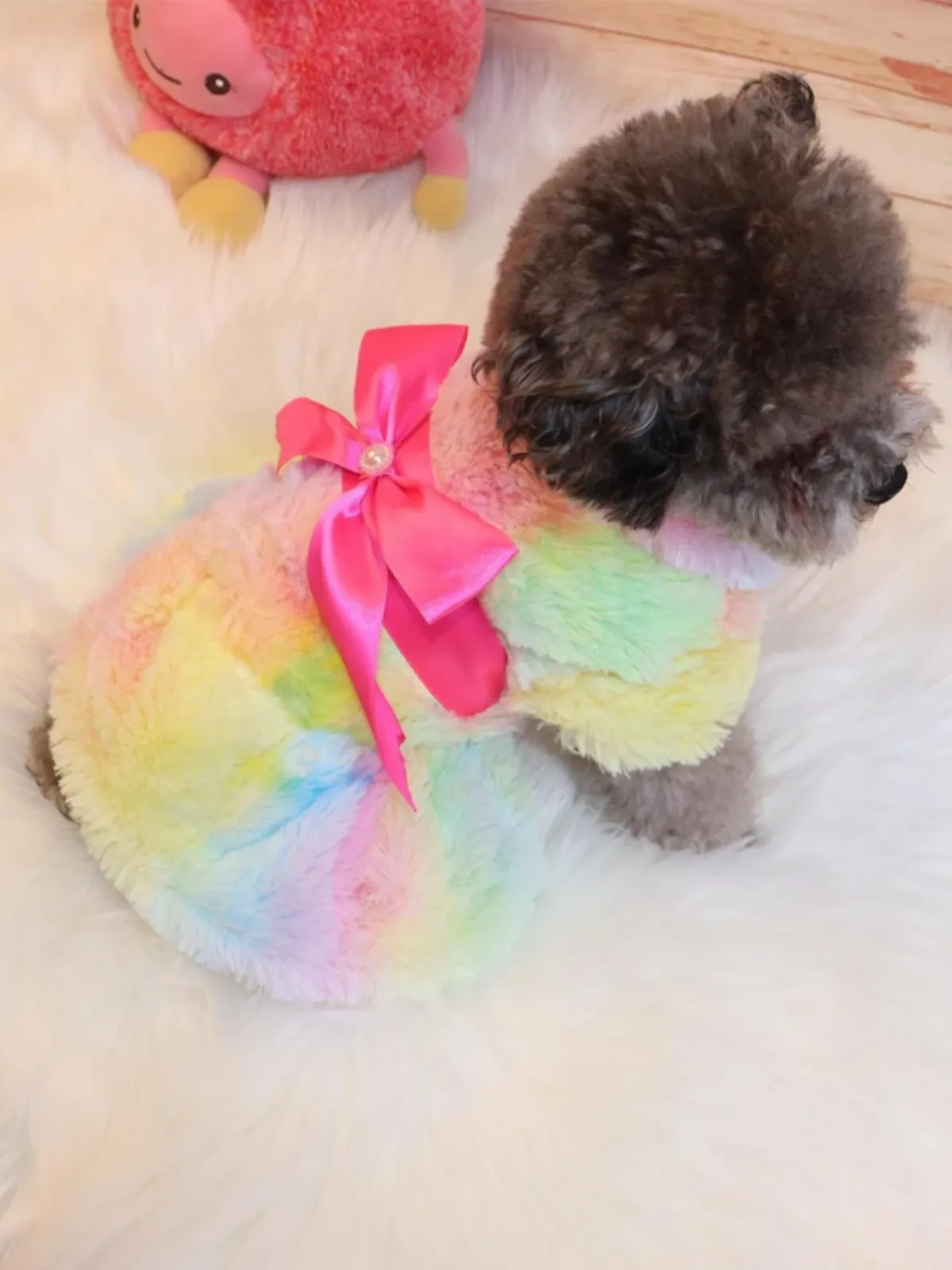 Fleece Pet Dresses with Elegant Bowknots