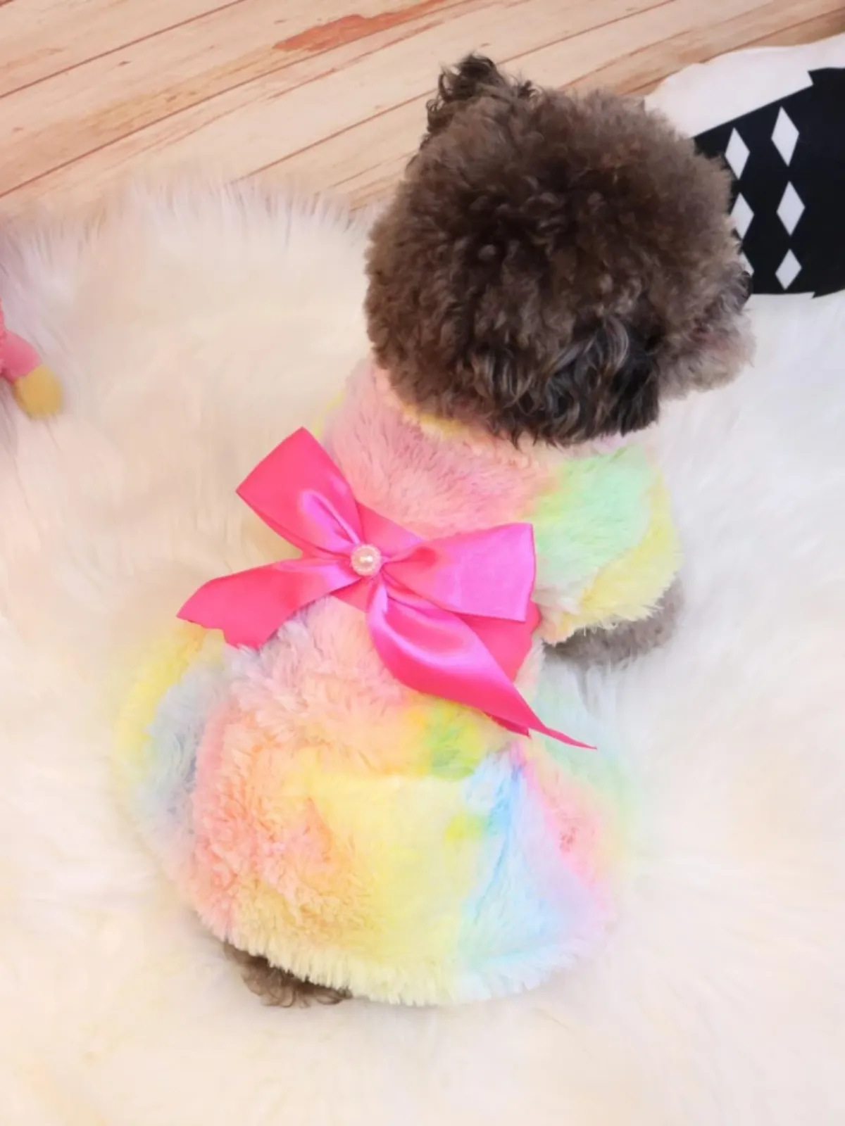 Fleece Pet Dresses with Elegant Bowknots