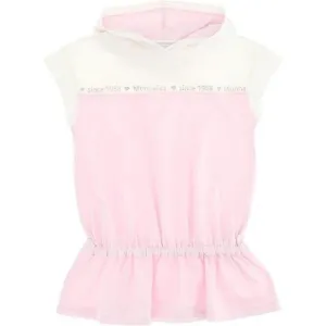 Girls Pink Two Tone Dress With Crystals