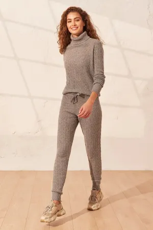 Gray Cashmere and Wool Amelia Women's Trousers