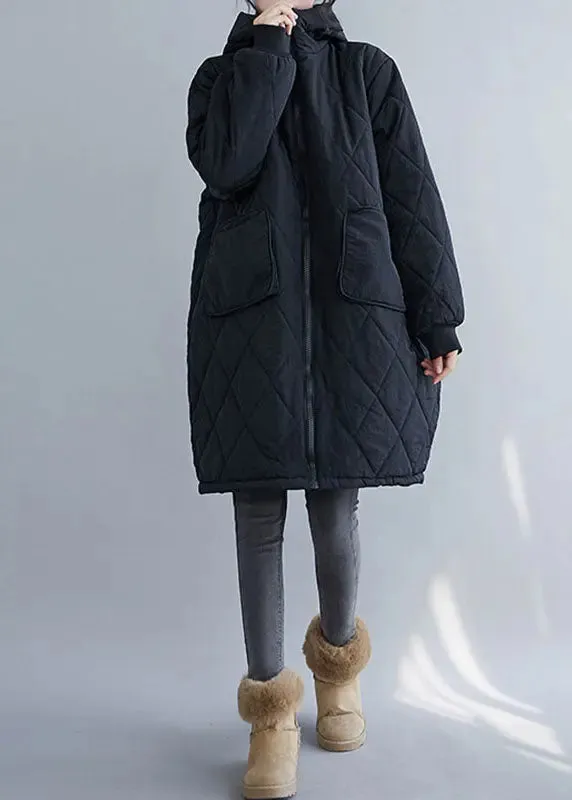 Hooded Parka Coats Long Sleeve