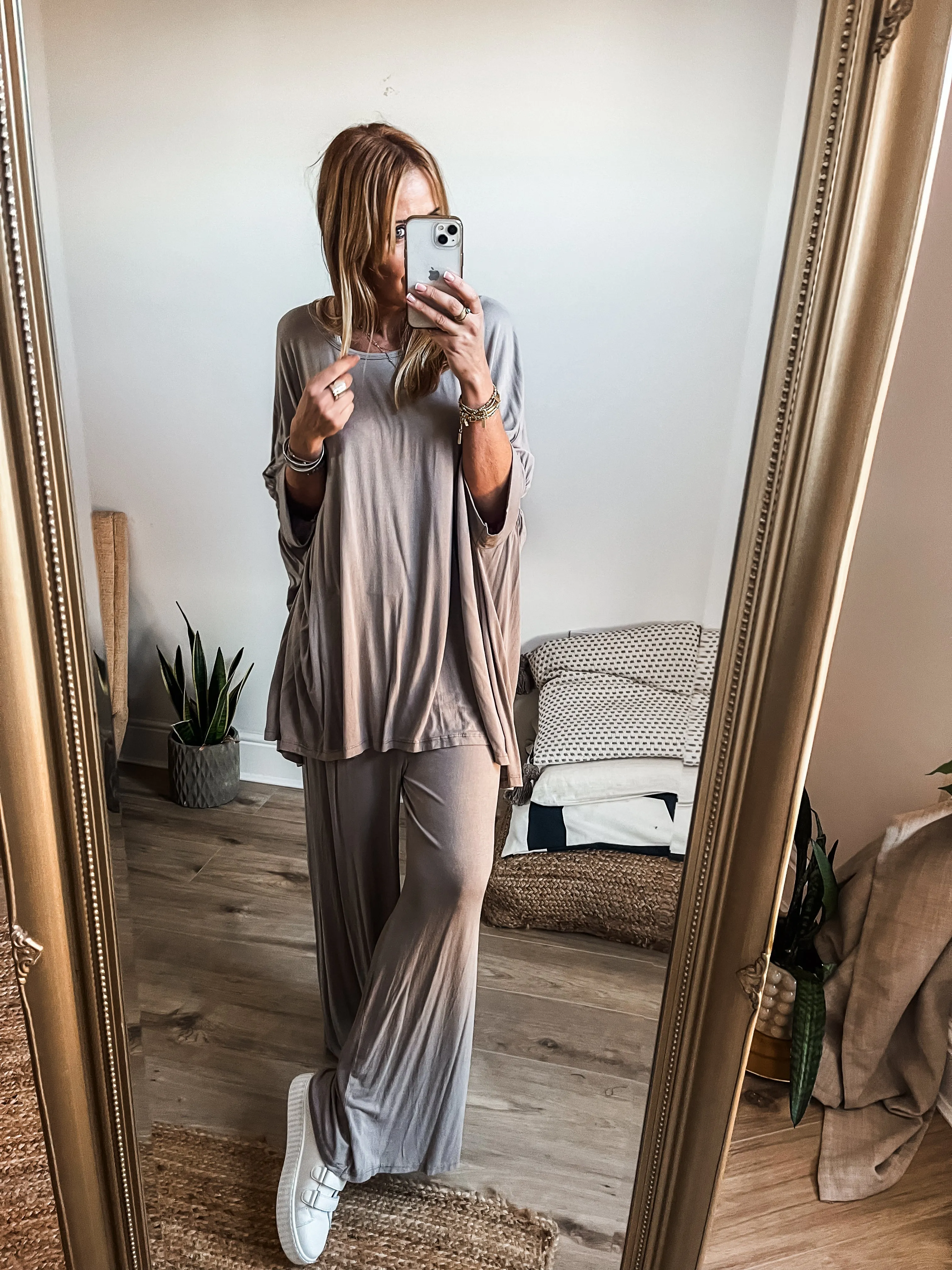 Jersey Wide Leg Trousers