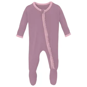 Kickee Pants - Muffin Ruffle Footie with 2 Way Zipper in Pegasus with Cake Pop