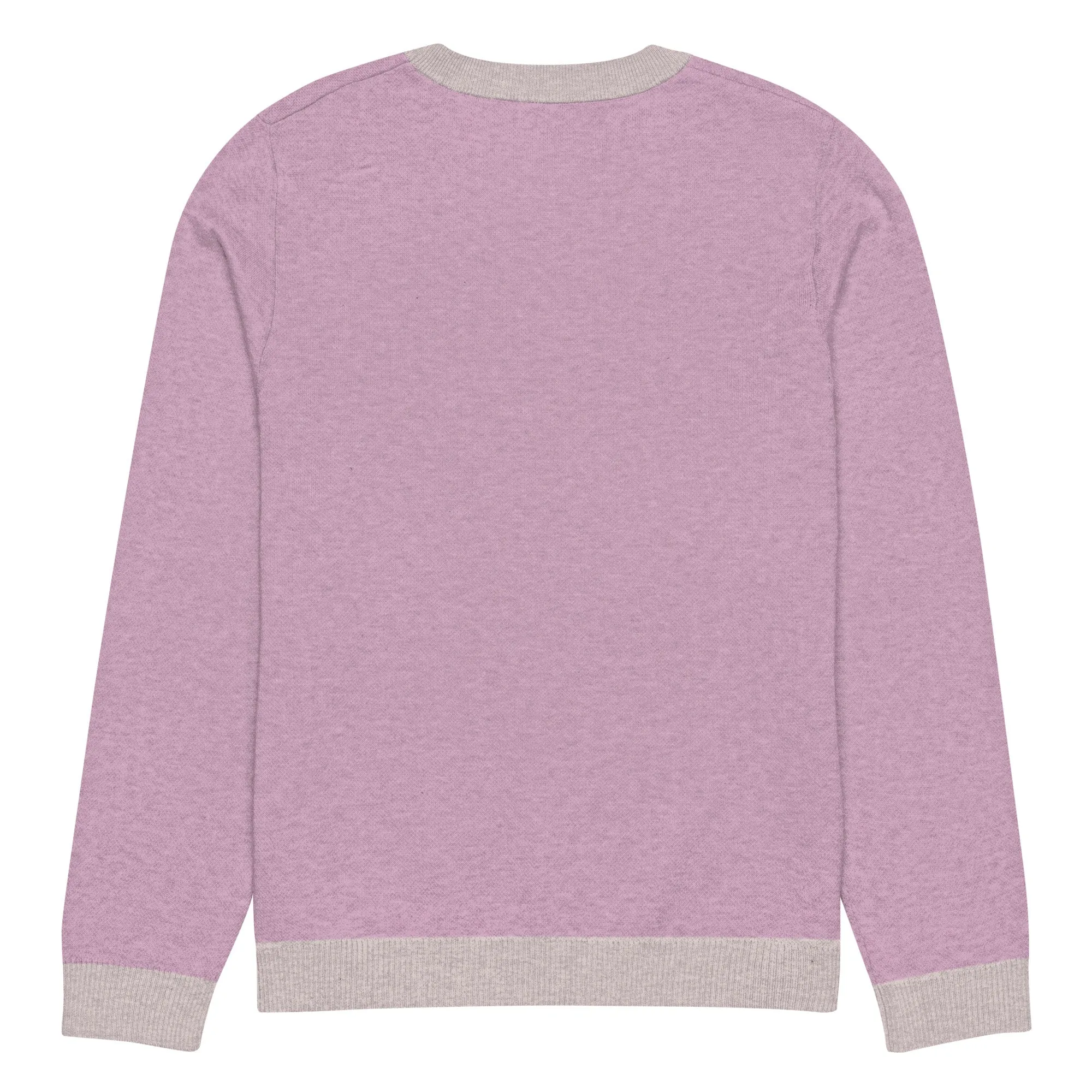 Knitted crew neck sweater: Hearts in Love