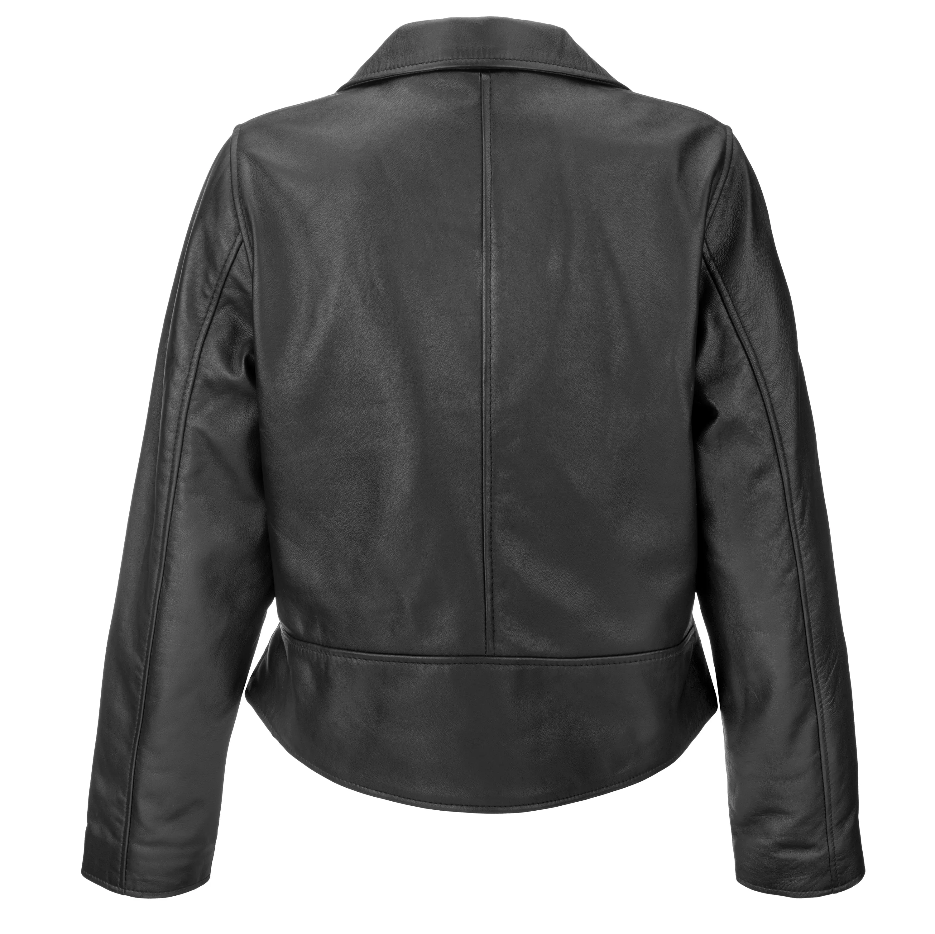 Lola Women's Black Sheepskin Motorcycle Jacket