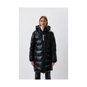 Love Moschino Elegant Painted Effect Long Down Jacket