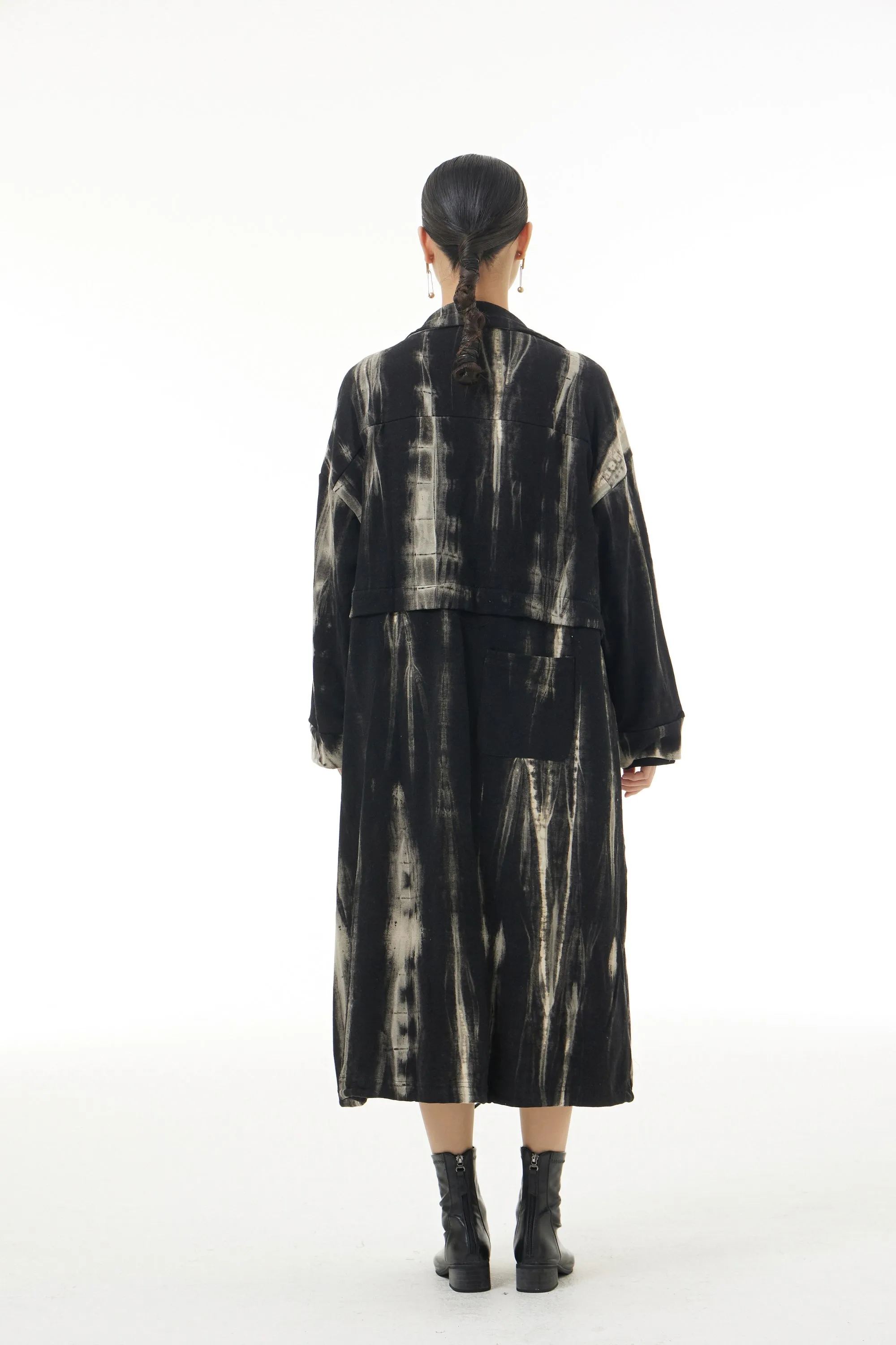 Marble Illusion Trench Coat