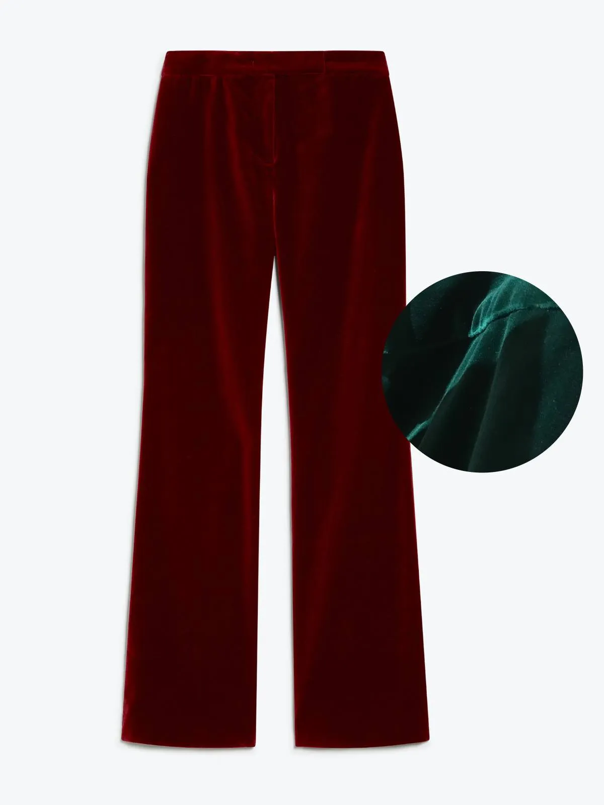 MaxMara Studio Women's Aceto Soft Velvet Trousers in Green