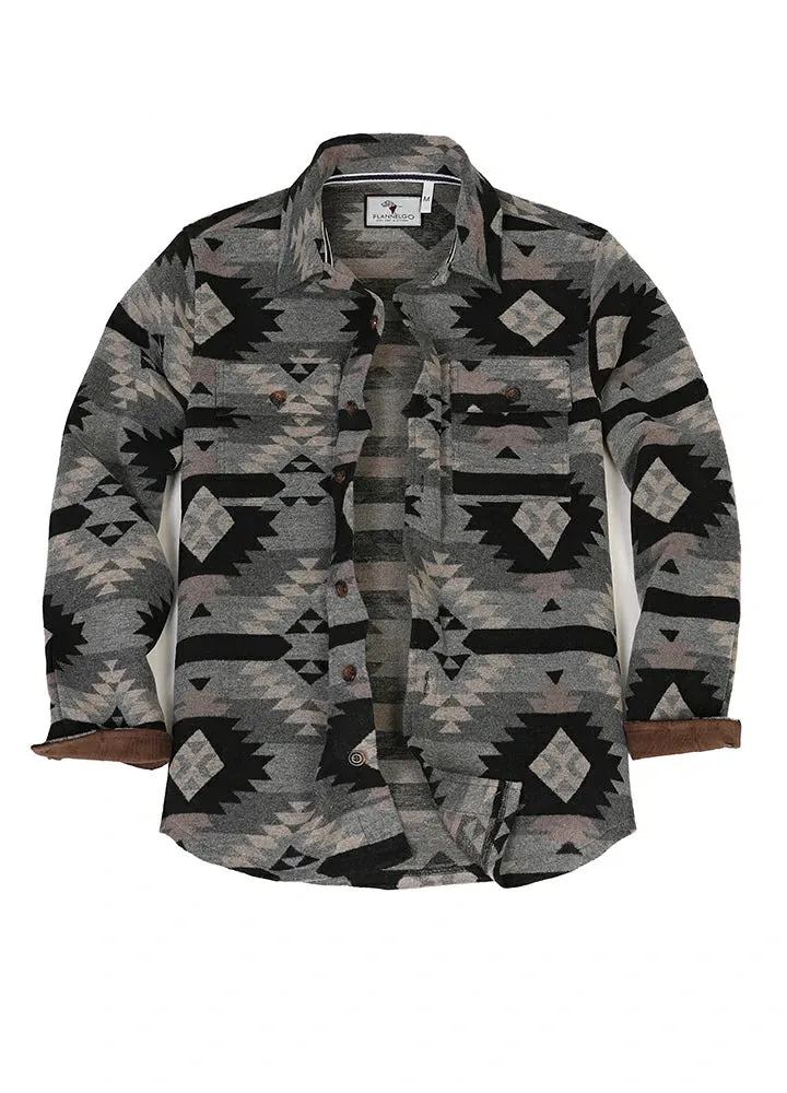 Men's Aztec Shirt Jacket, Wool Blend