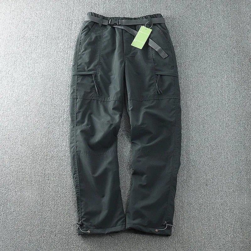 Men's Winter Thick Fleece Casual Pants Cotton Military Tactical Baggy Cargo Pant Double Layer Thermal Trousers