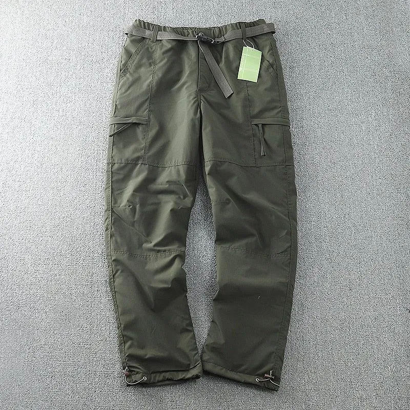 Men's Winter Thick Fleece Casual Pants Cotton Military Tactical Baggy Cargo Pant Double Layer Thermal Trousers