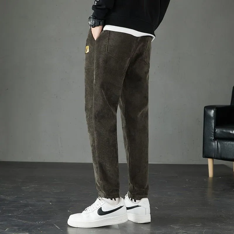 Men's Winter Warm Thick Pants With Fleece Lining