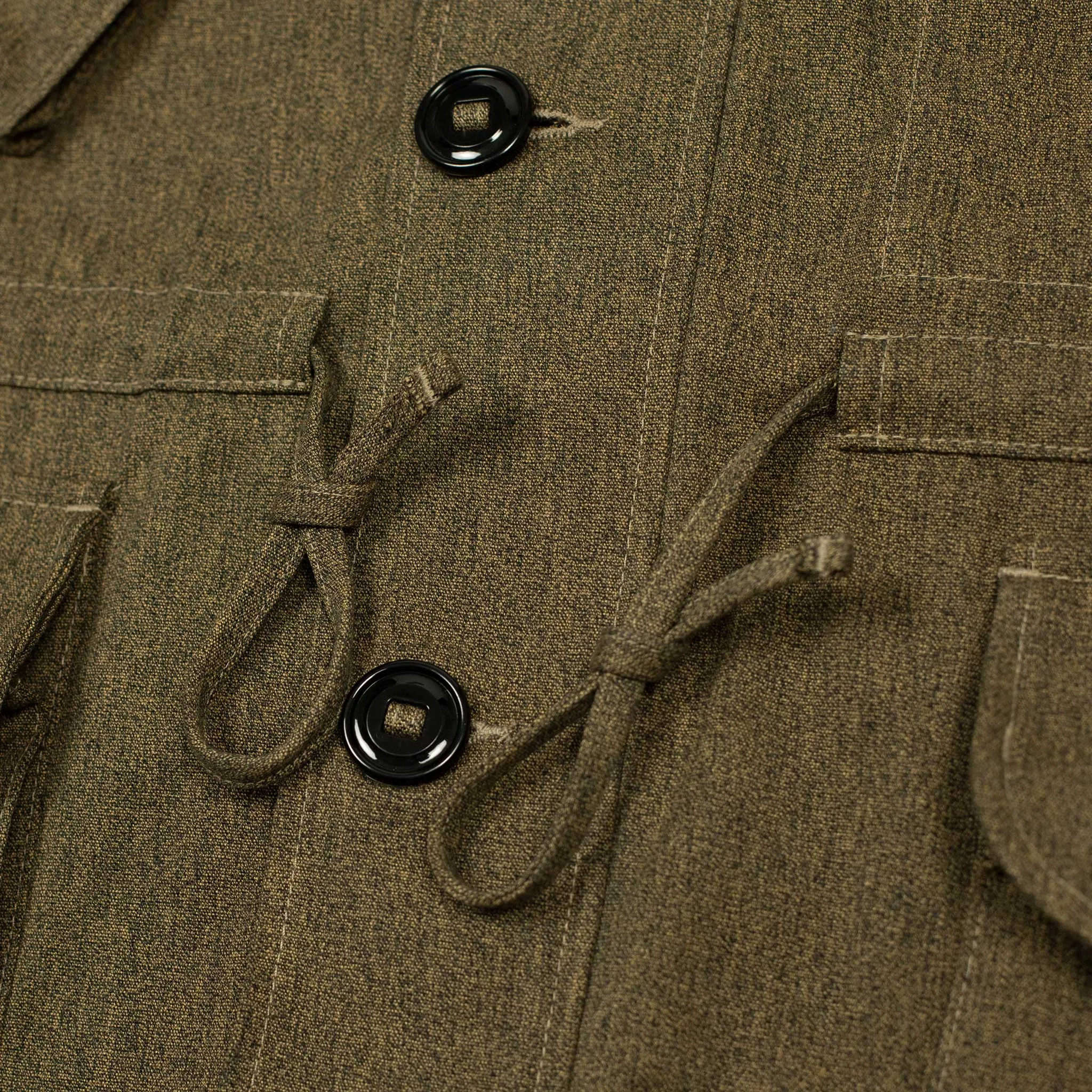 Military Half Coat "Type B" in brown and black "hunting" canvas