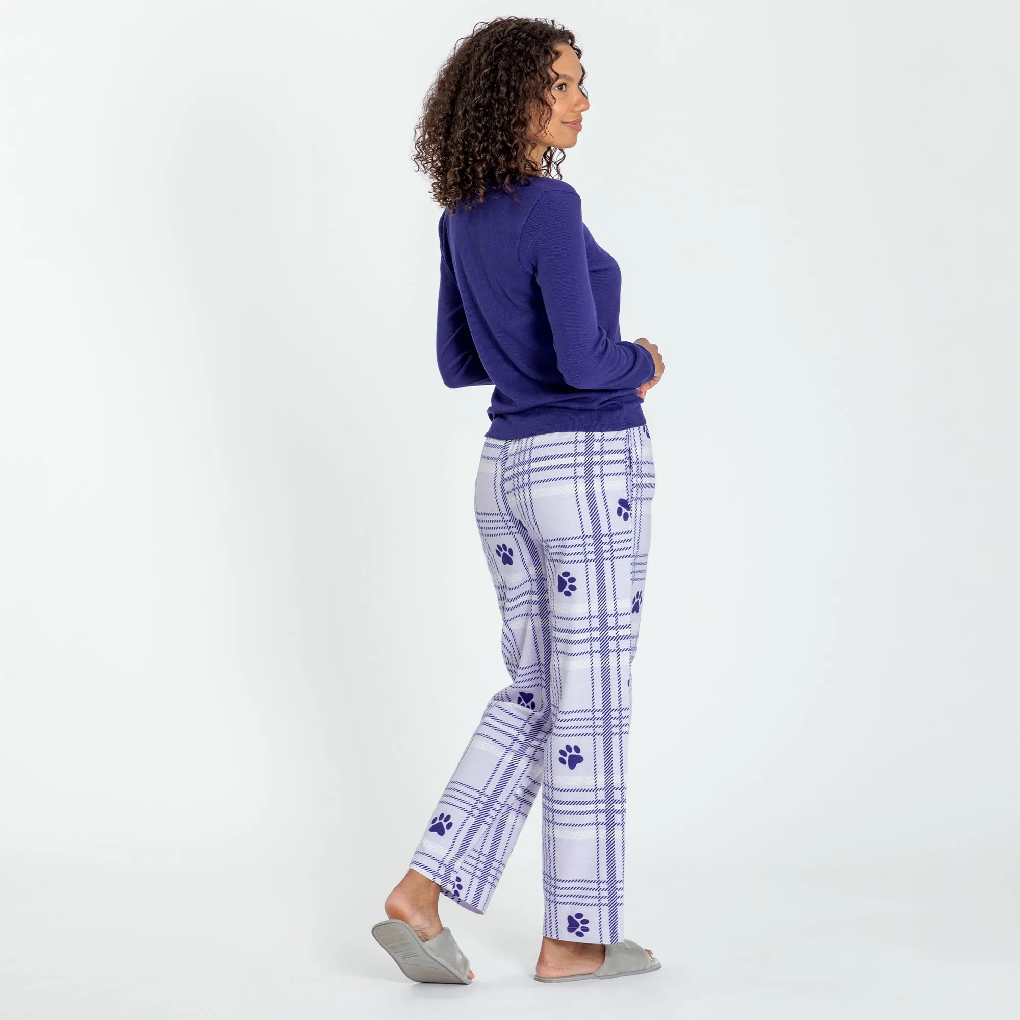 Paw Print Thermal & Flannel Pajama Set