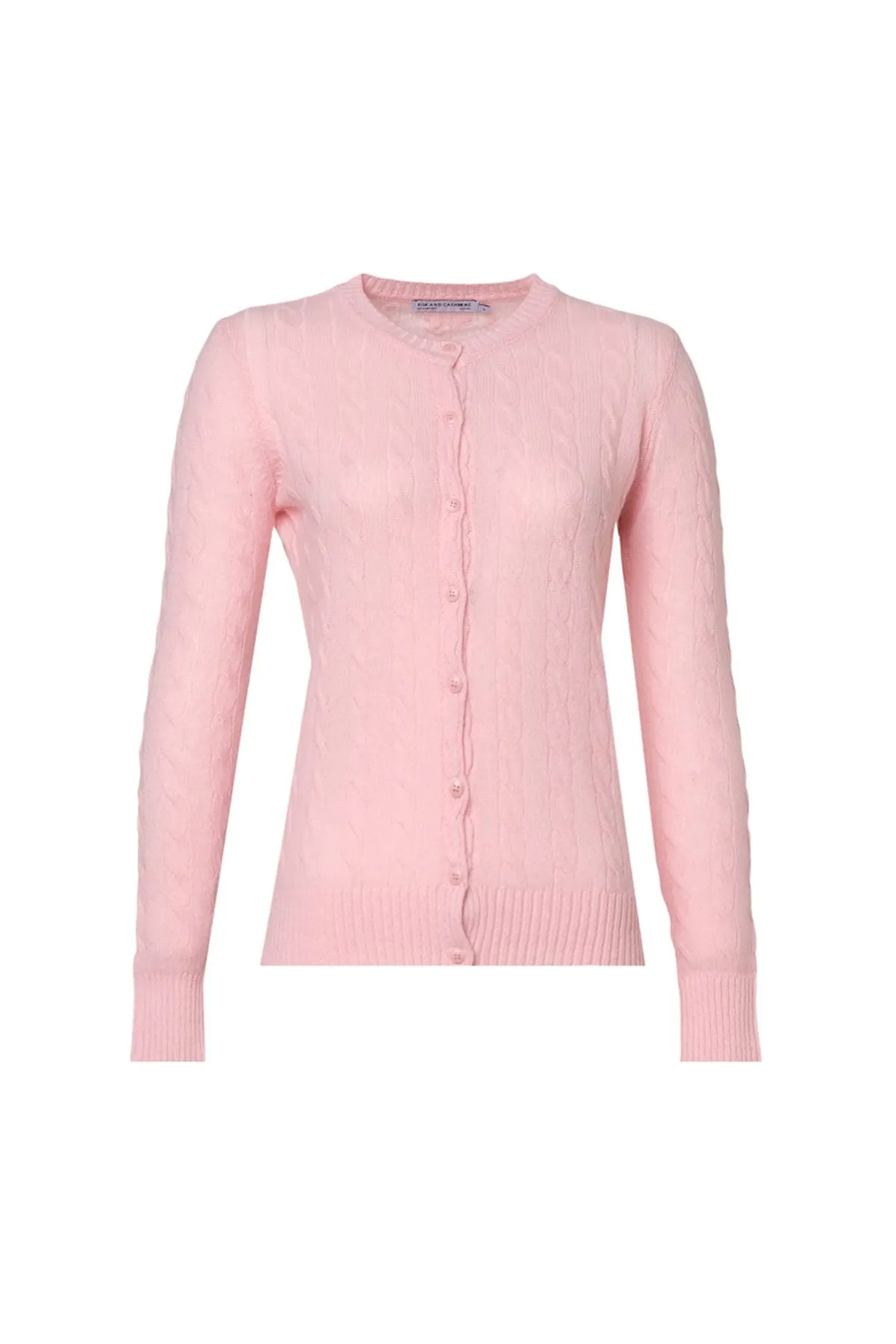 Pink Cashmere and Wool Amelia Women's Cardigan