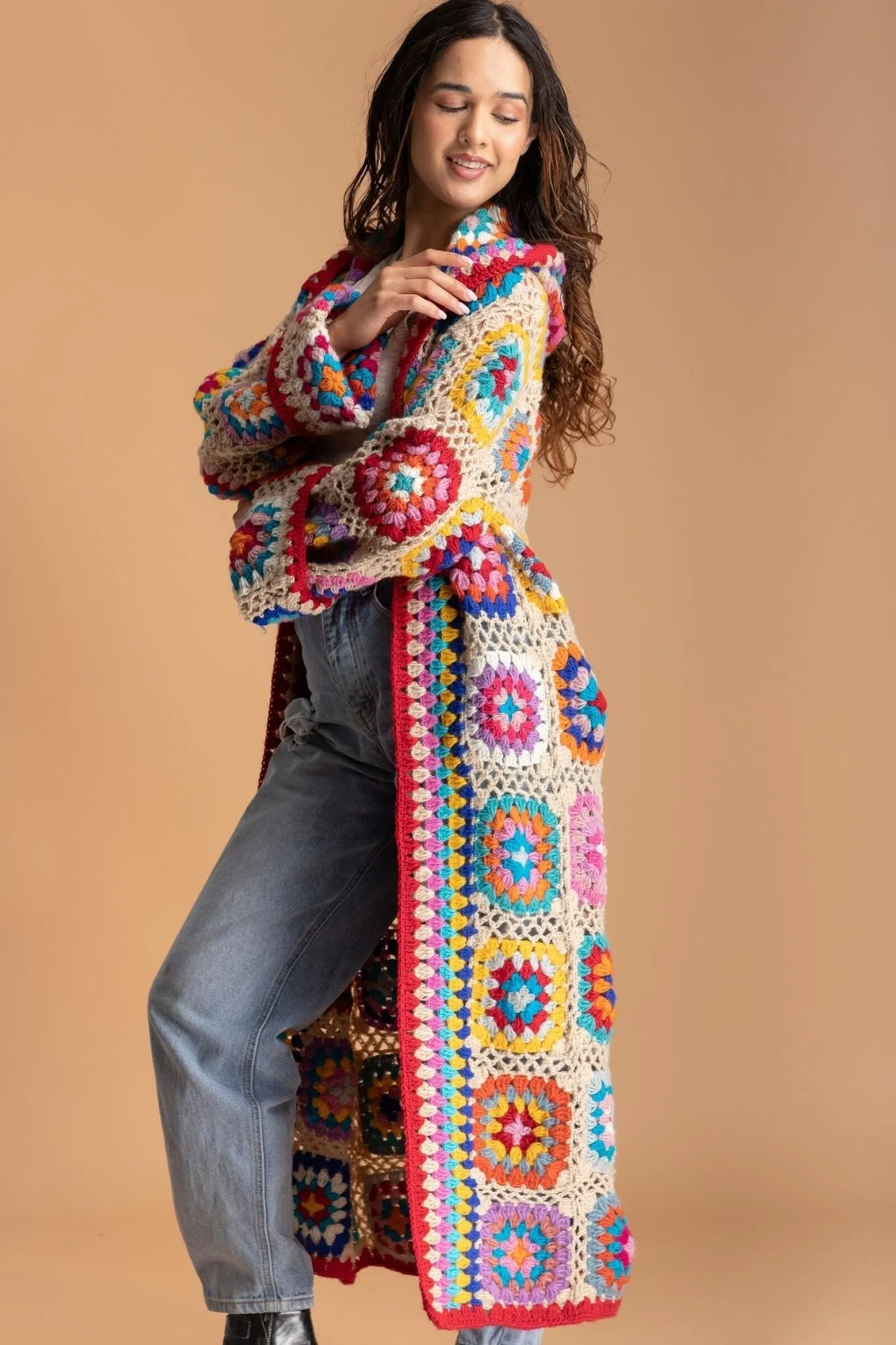 Rainbow Crochet Cardigan