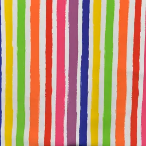 RAINBOW STRIPES FRENCH TERRY LOOP BACK PER METRE