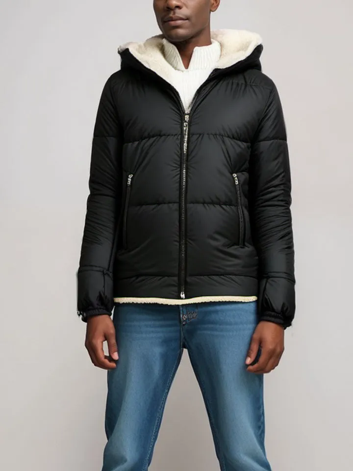 Recycled Vegan Shearling Puffer