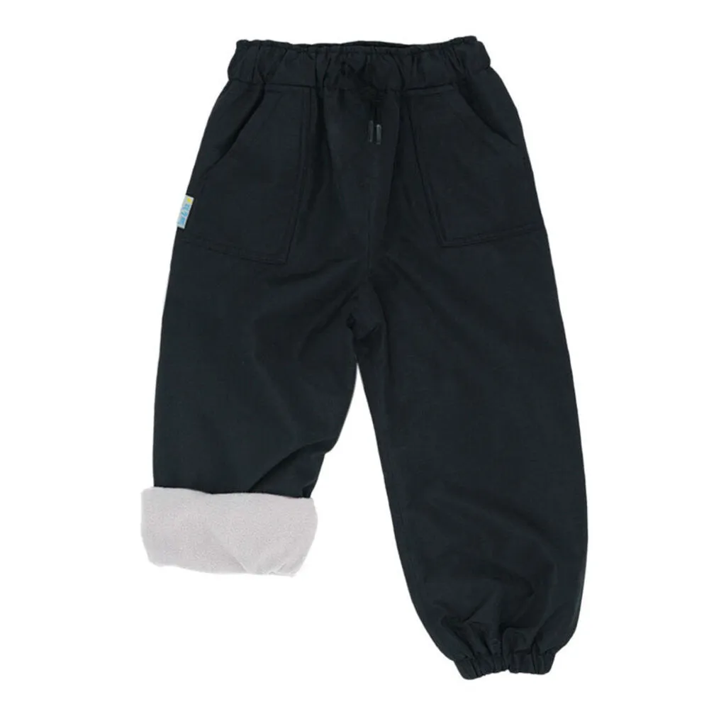 Size 10: Jan & Jul BLACK Cozy-Dry (Fleece Lined) Rain Pants NEW