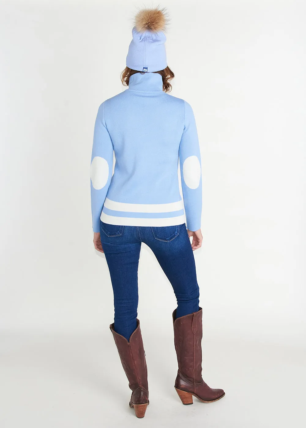 St. Moritz Half Zip - Periwinkle Blue