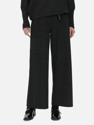 Stylish Wide Leg Pants With Buckle Belt