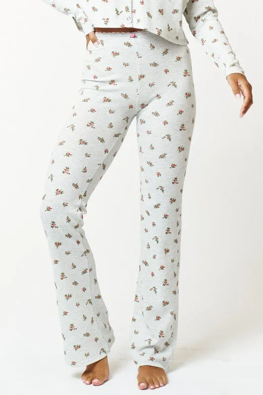 The Blooming Comfort Floral Print Thermal Lounge Pants