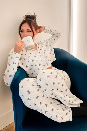 The Blooming Comfort Floral Print Thermal Lounge Pants