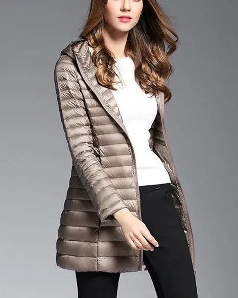 Women's Stylish Hooded Down Jacket