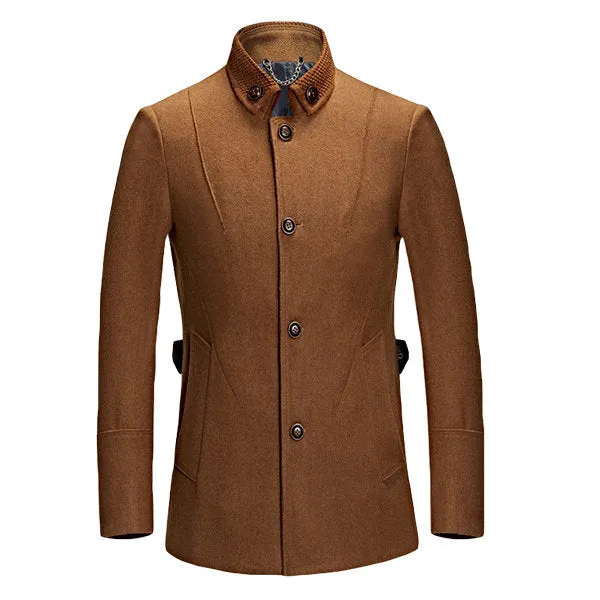 Wool Solid Color Slim Jacket